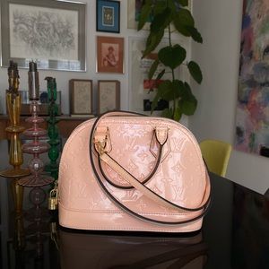 Louis Vuitton Pink Monogram Vernis Alma BB w/ Strap